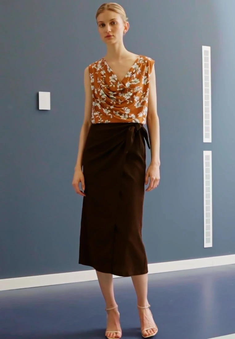 Anna Field A-Linien-Rock - Brown – Bild 2