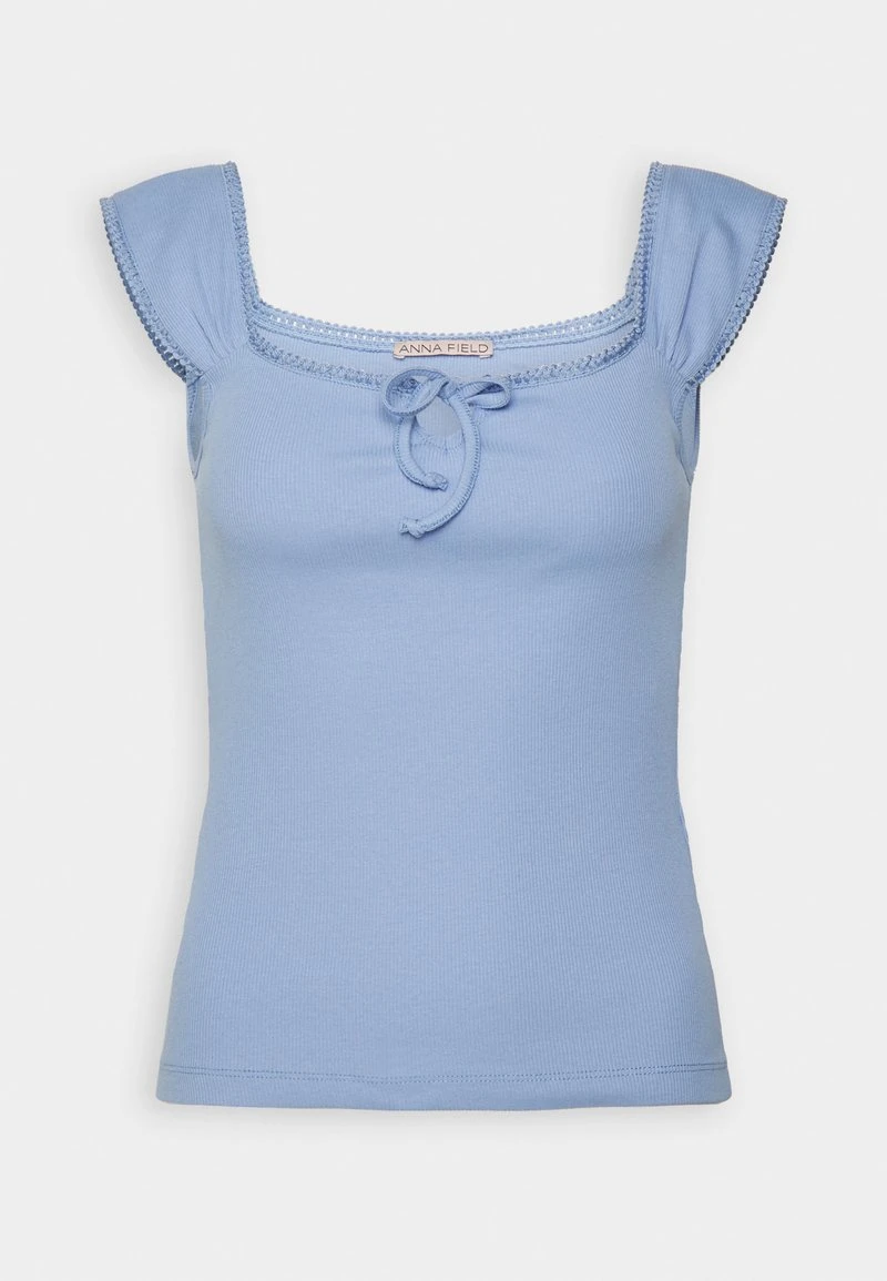 Anna Field T-Shirt Print - Light Blue – Bild 4