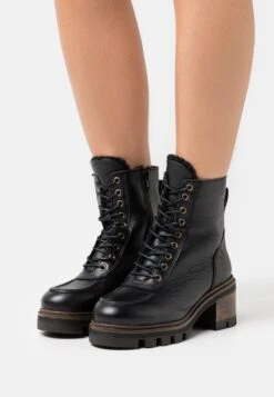 Anna Field LEATHER WINTER BOOTIE - Snowboot/Winterstiefel - Black