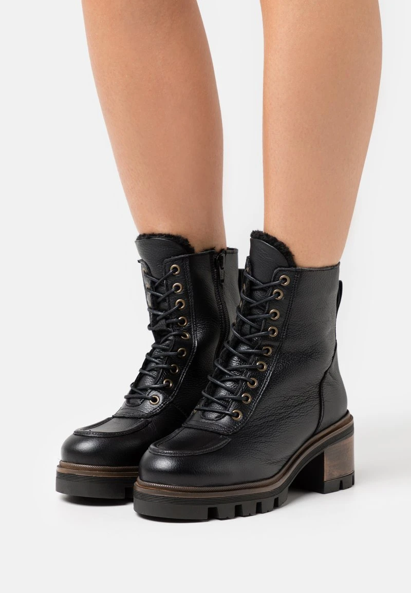 Anna Field LEATHER WINTER BOOTIE - Snowboot/Winterstiefel - Black