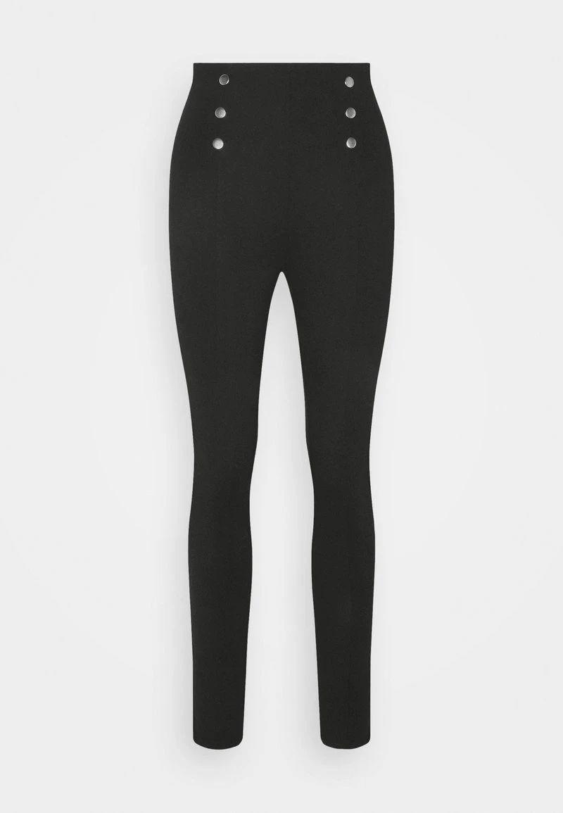 Anna Field Punto Leggings With Button Detail - Leggings - Hosen - Black – Bild 4