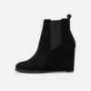 Anna Field LEATHER WINTER BOOT - High Heel Stiefelette - Black