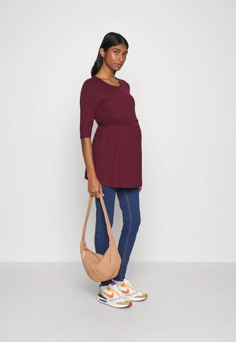 FLARE TOP - Langarmshirt - Dark Red – Bild 2