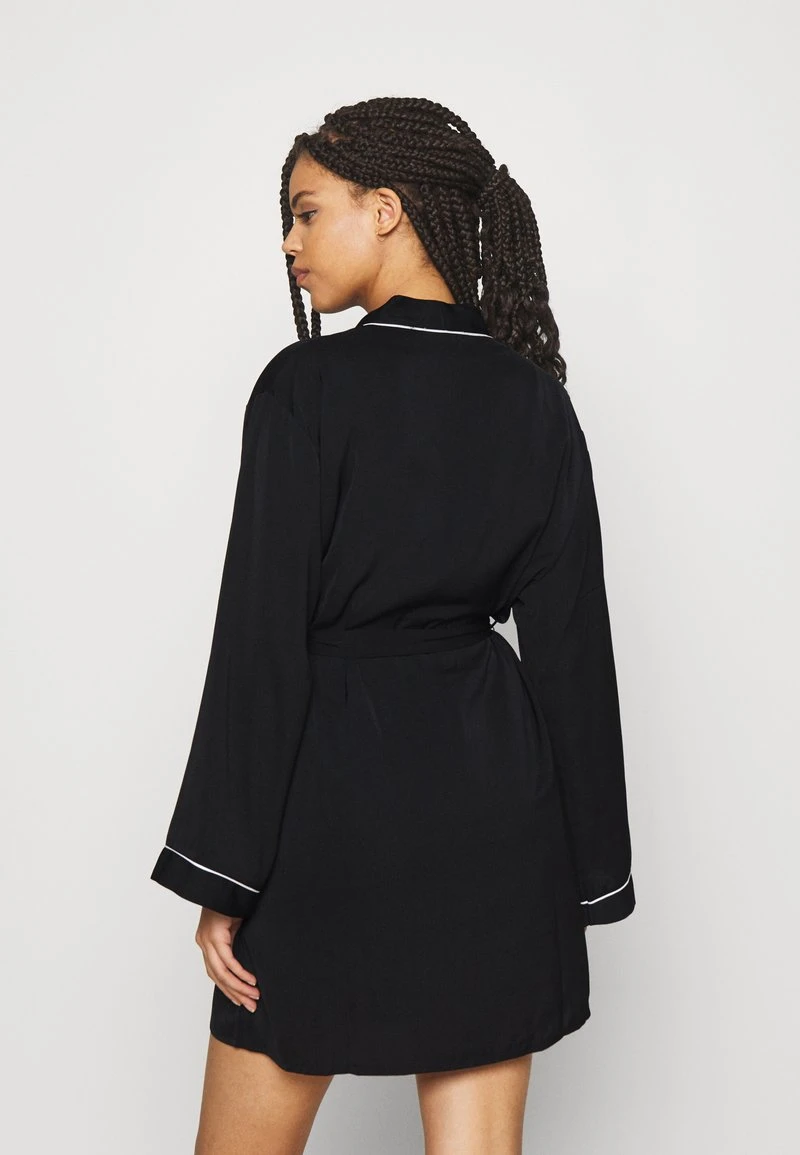 Anna Field AMANDA SATIN DRESSING GOWN - Bademantel - Black – Bild 3