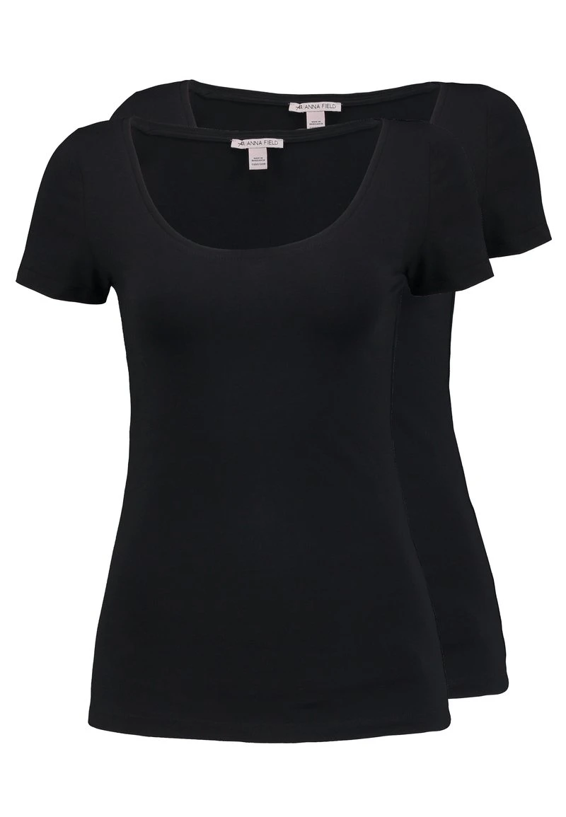 Anna Field 2 PACK - T-Shirt Basic - Black