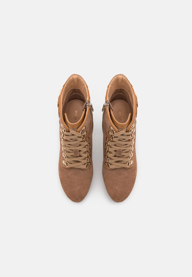 Anna Field LEATHER - Schnürstiefelette - Cognac – Bild 6