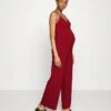 STRAPPY DRAPPY CINTERED - Jumpsuit - Dark Red