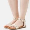 Anna Field LEATHER - Riemensandalette - Gold-coloured