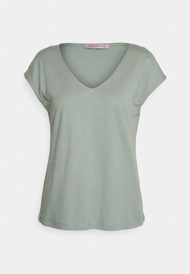 Anna Field T-Shirt Basic - Light Green – Bild 4