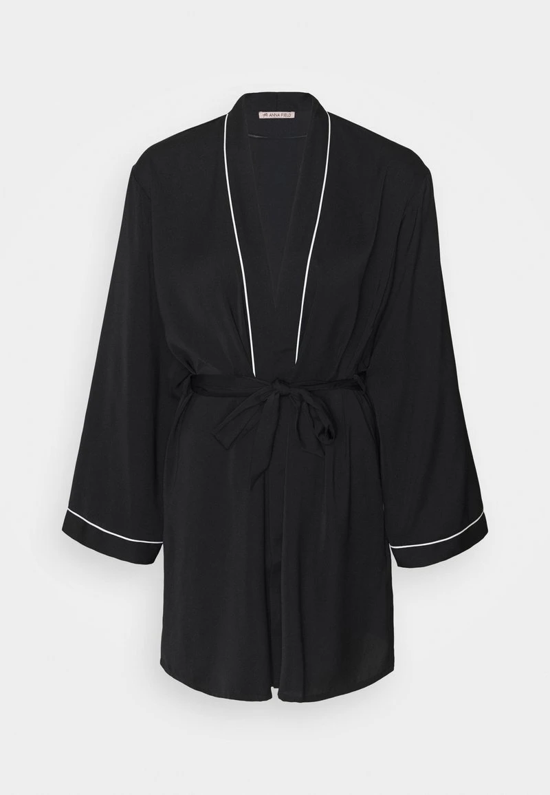 Anna Field AMANDA SATIN DRESSING GOWN - Bademantel - Black – Bild 5