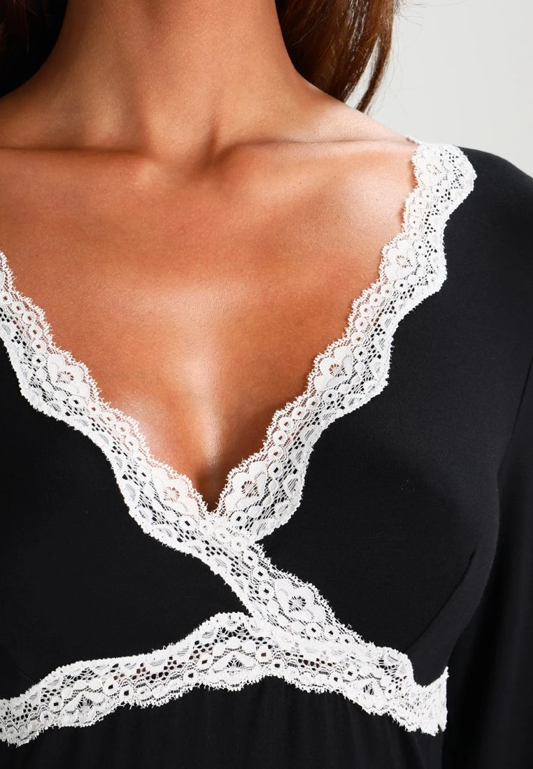 Anna Field HEIDI LONG SLEEVES VISCOSE NIGHTDRESS - Nachthemd - Black – Bild 4