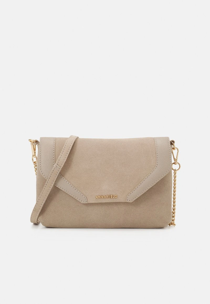 Anna Field LEATHER - Clutch - Taupe