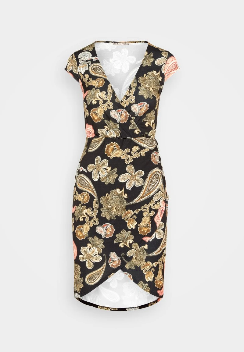 Anna Field Jerseykleid - Black/multi Coloured – Bild 5