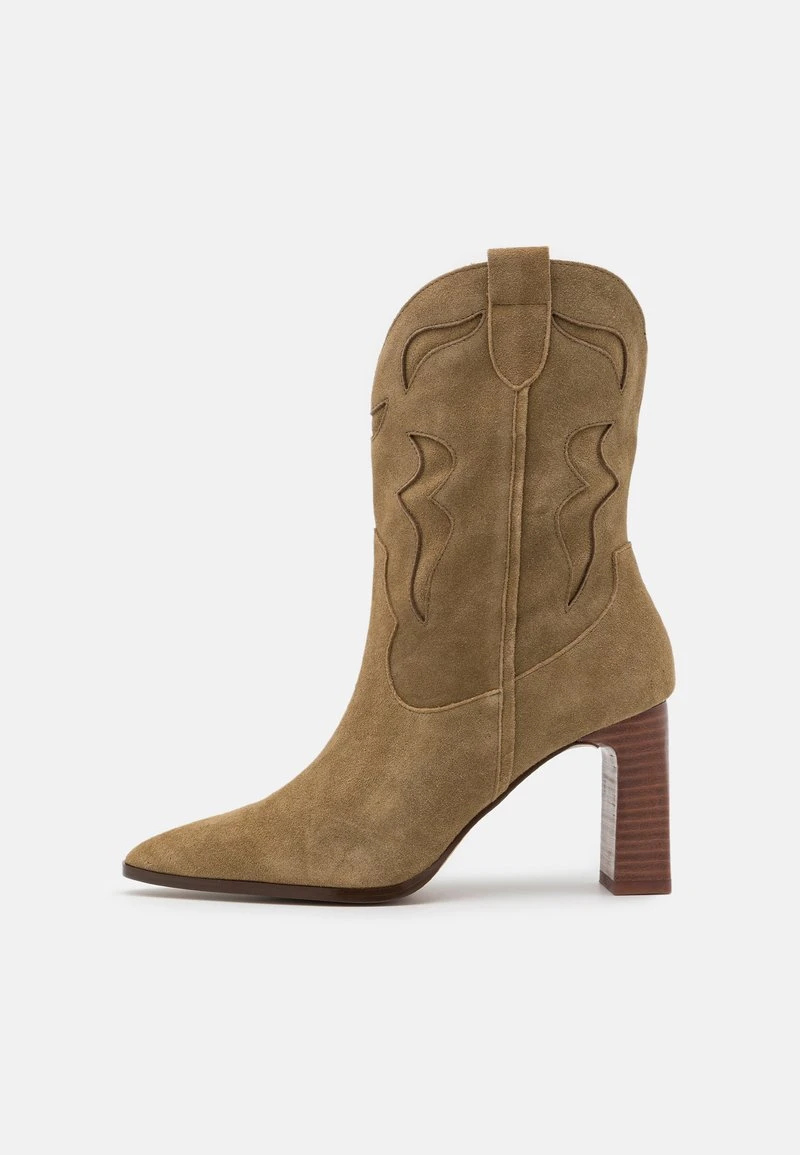 Anna Field LEATHER - Cowboy-/Bikerstiefelette - Khaki – Bild 2