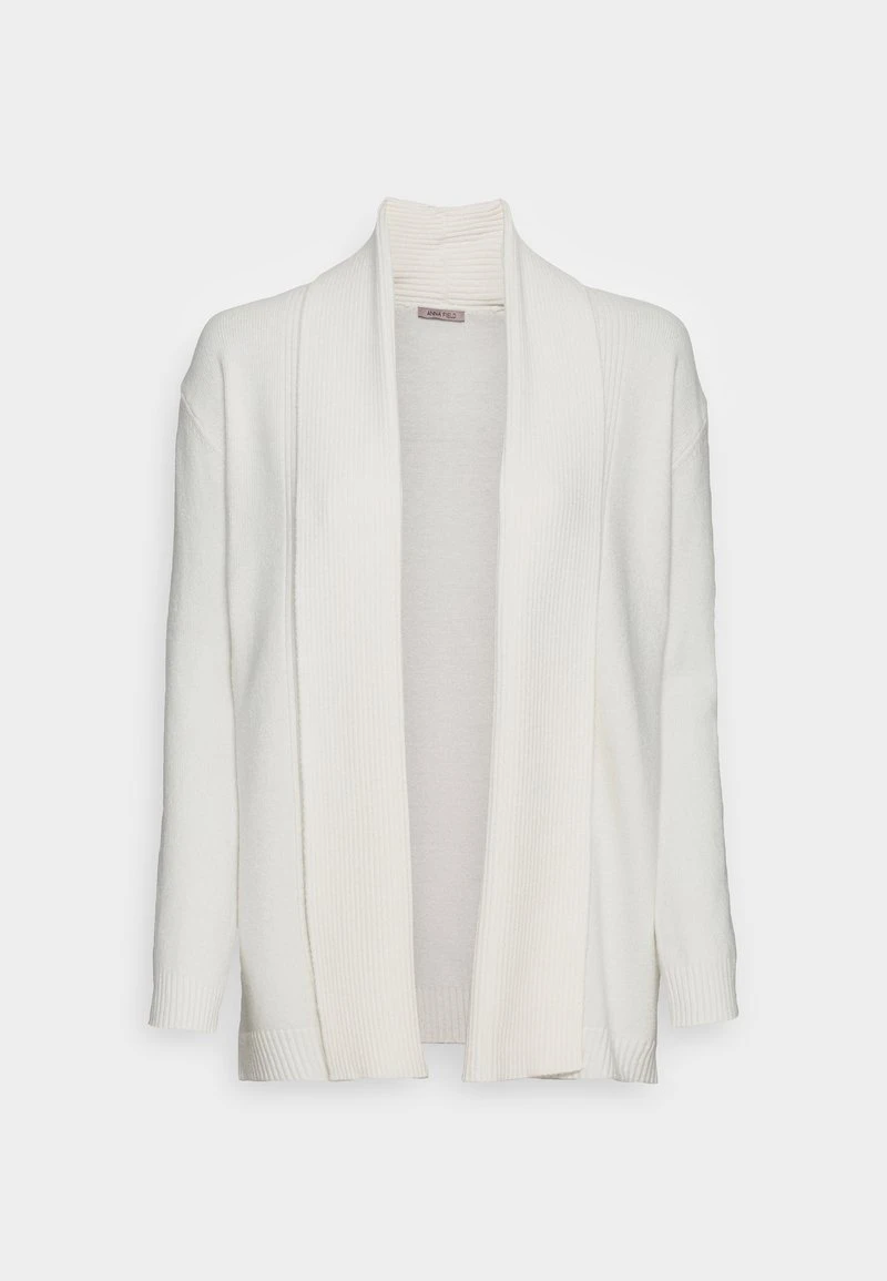 Anna Field RIBBED FOLD COLLAR - Strickjacke - Black – Bild 5