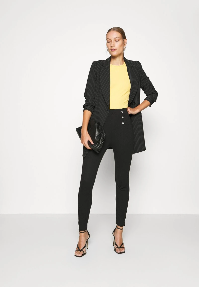 Anna Field Punto Leggings With Button Detail - Leggings - Hosen - Black – Bild 2