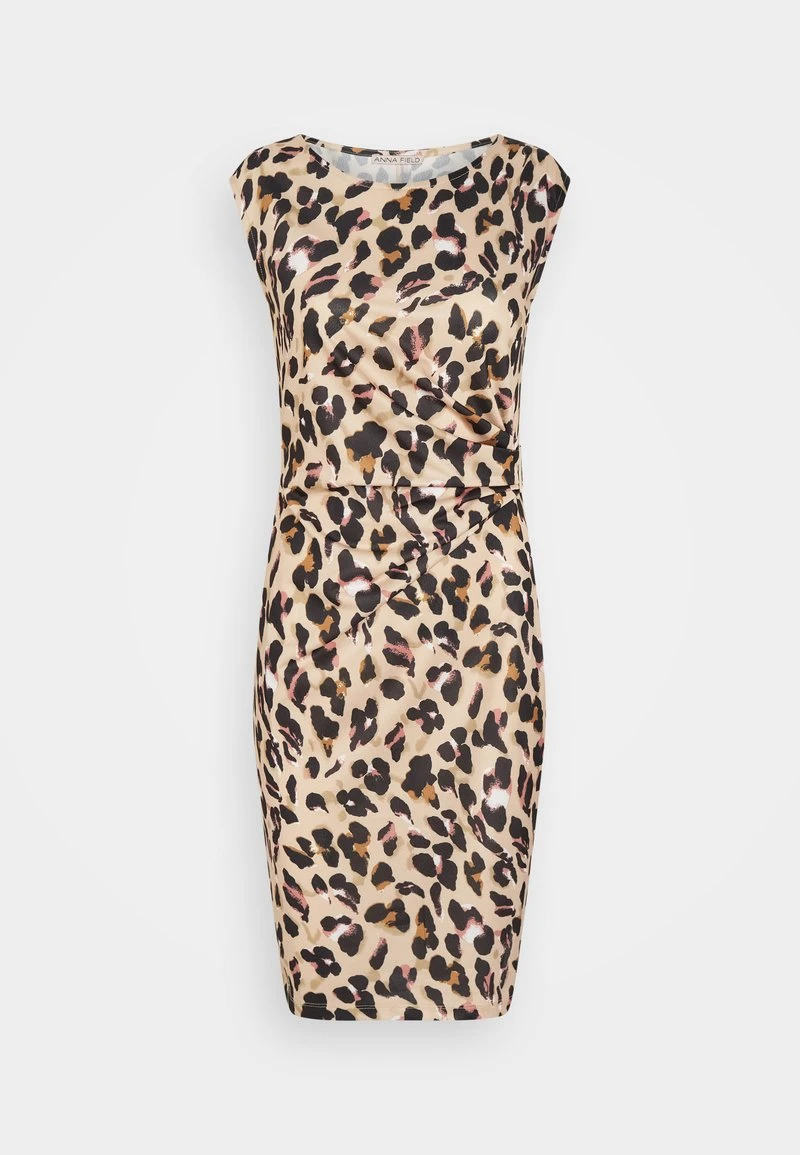 Anna Field Jerseykleid - Black/beige/multi-coloured – Bild 5