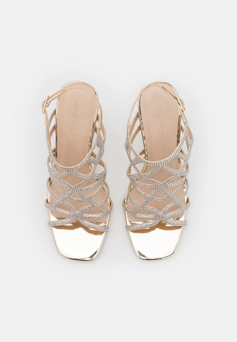 Anna Field LEATHER - High Heel Sandalette - Gold – Bild 6