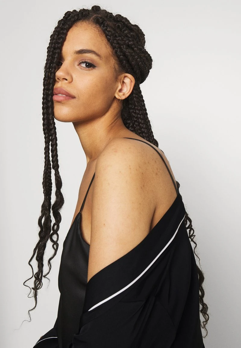 Anna Field AMANDA SATIN DRESSING GOWN - Bademantel - Black – Bild 4