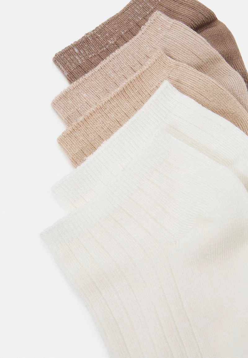 Anna Field SOFT RIBBED SNEAKER SOCKS 5PACK - Socken - Beige – Bild 2